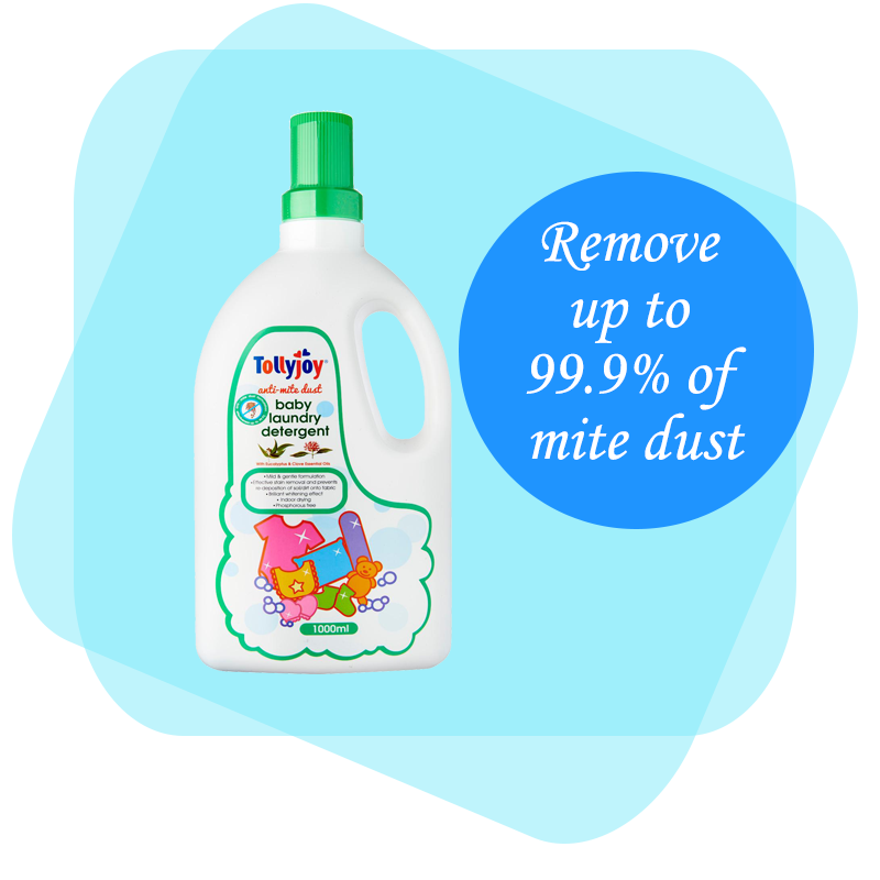 tollyjoy anti mite dust baby laundy detergent with design